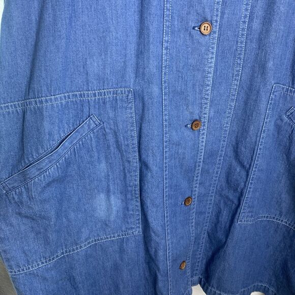 Vintage Renoma Paris Japan Apron Association Utility Jacket Denim Streetwear XL - Picture 12 of 16